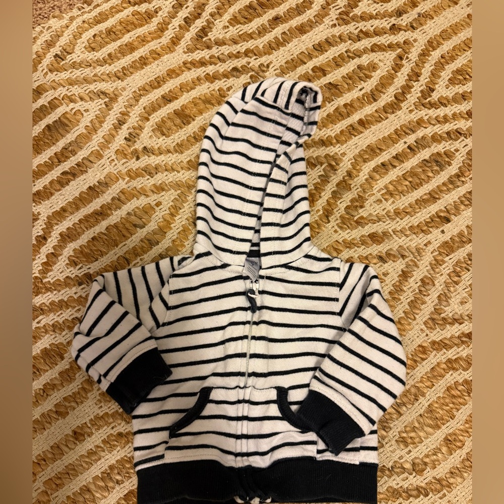 Carter's Black and White Striped Kids Hoodie